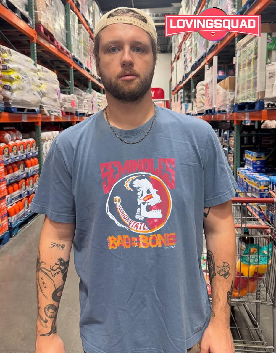 Florida State Seminoles Bad to the Bone Skull T-shirt