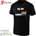 Fly the rainbow W pride flag shirt
