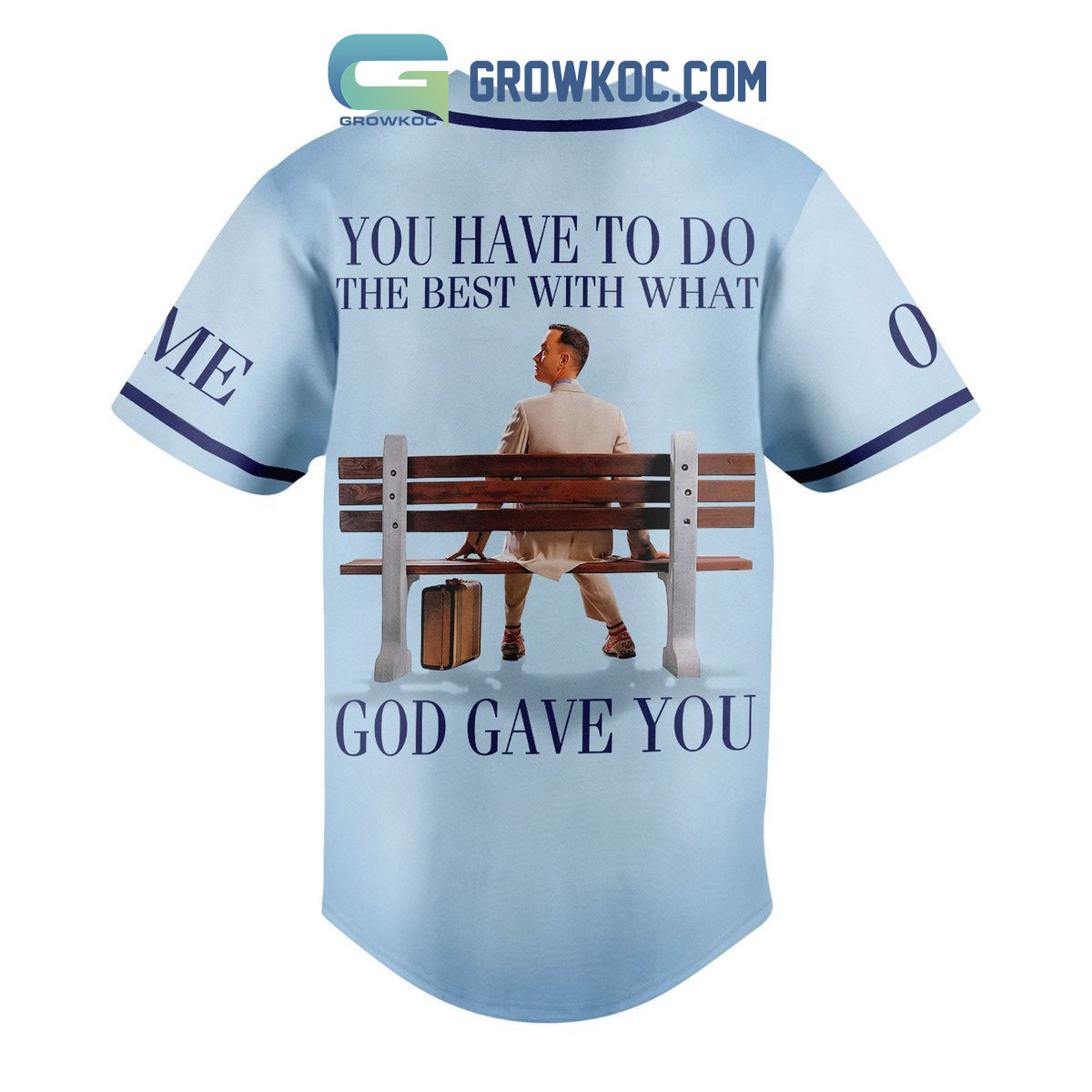 Forrest Gump Do The Best With What God Gave You Personalized Baseball Jersey