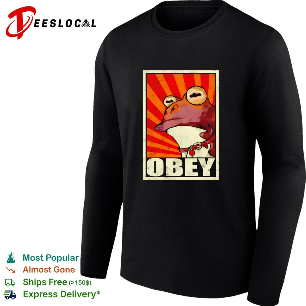 Frog obey poster retro shirt