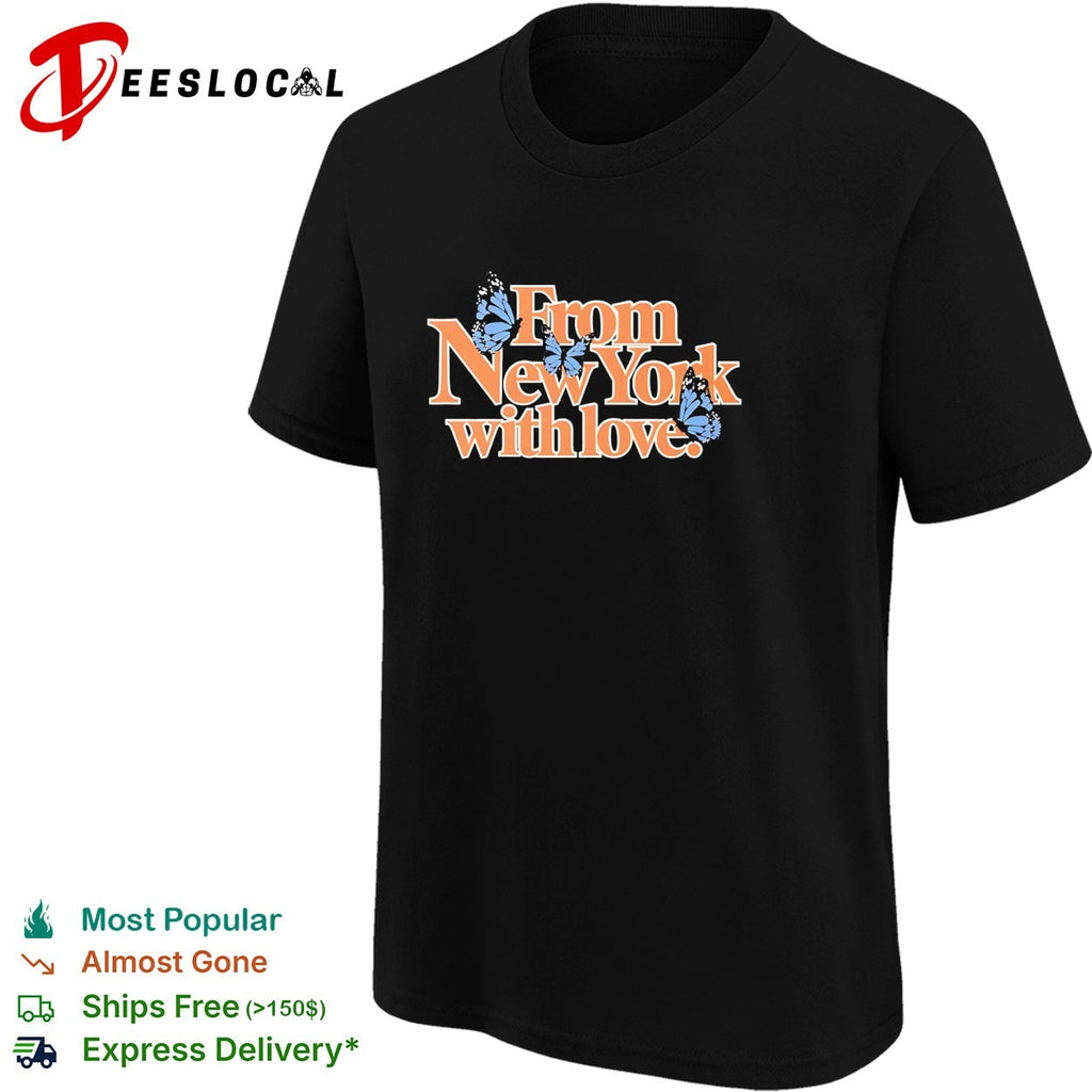 From New York with love butterflies shirt