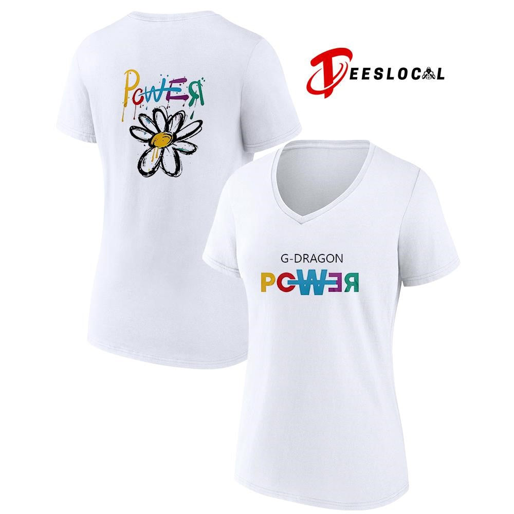 G Dragon Power world tour flower handraw graphic shirt