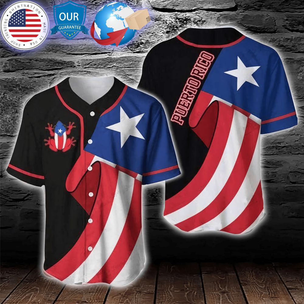 HOT Puerto Rico Coqui Flag Baseball Jersey