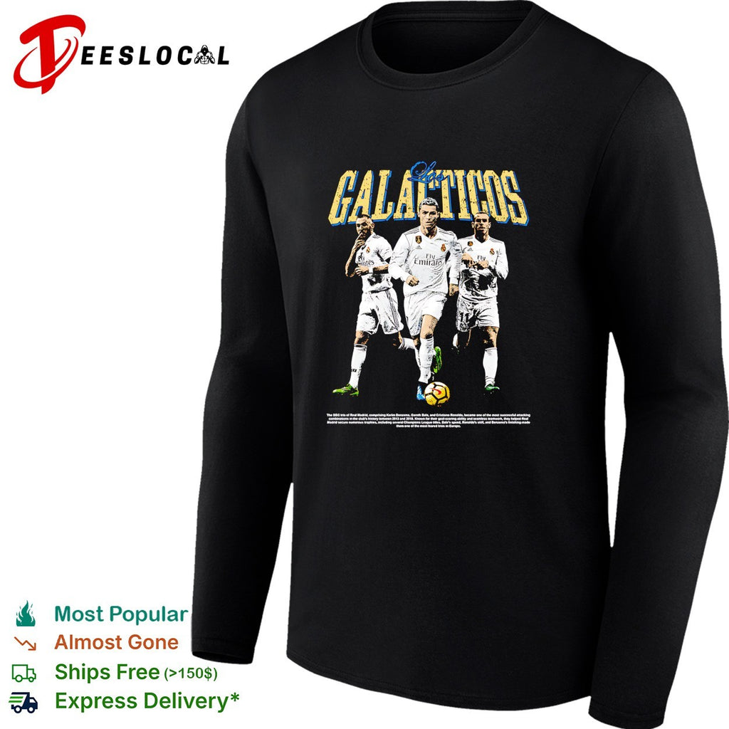 Galacticos Real Madrid Benzema Ronaldo Bale portrait shirt