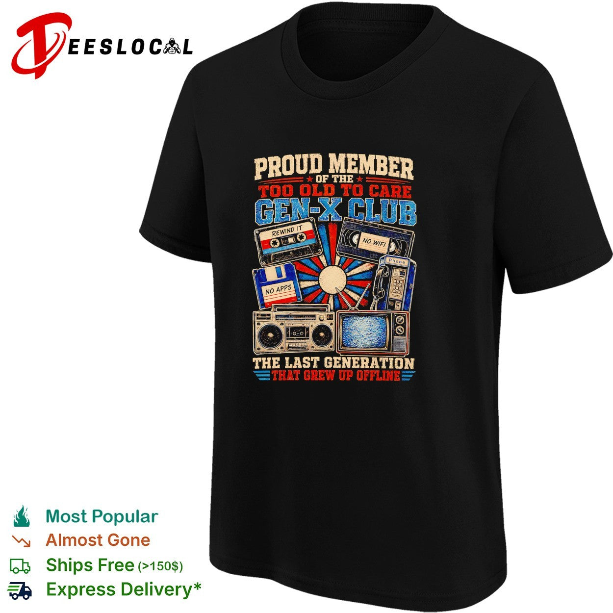 Gen x club the last generation that grew up offline shirt
