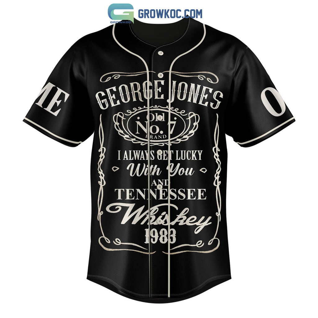 George Jones Tennessee Whiskey Personalized Baseball Jersey
