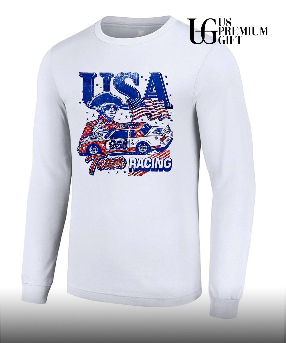George Washington Team USA Racing shirt