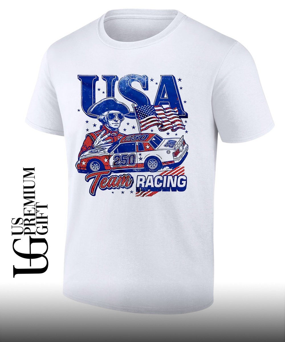 George Washington Team USA Racing shirt