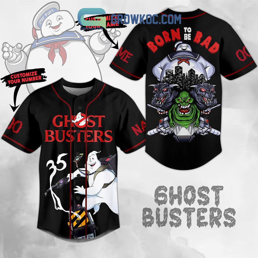 Ghost Busters Born To Be Bad Personalized Baseball Jersey