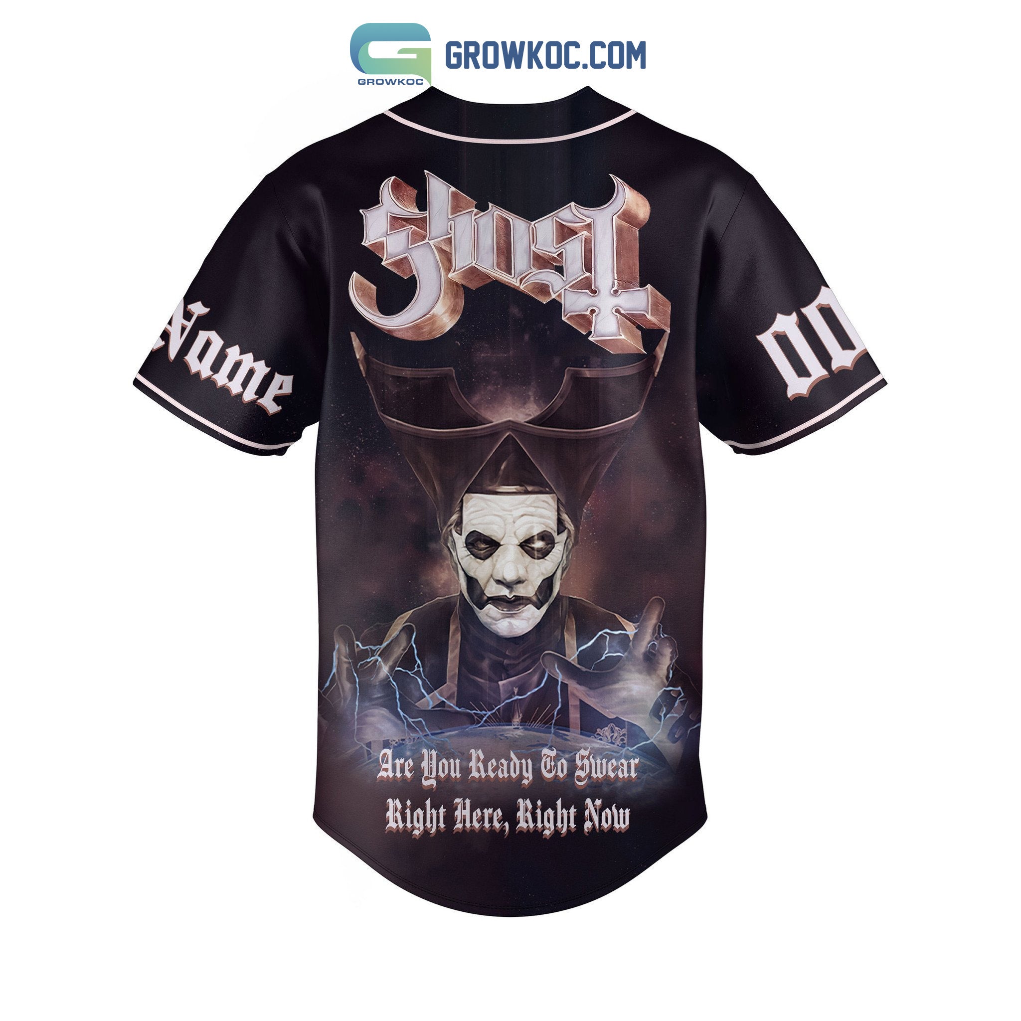 Ghost He Is Darkness At The Heart Of My Love Jesus He Knows Me Is Hunter’s Moon Personalized Baseball Jersey