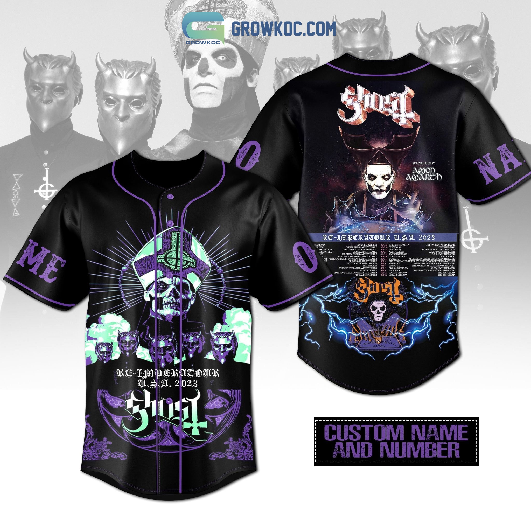 Ghost Impera Tour With Special Guest Amon Amarch Personalized Baseball Jersey