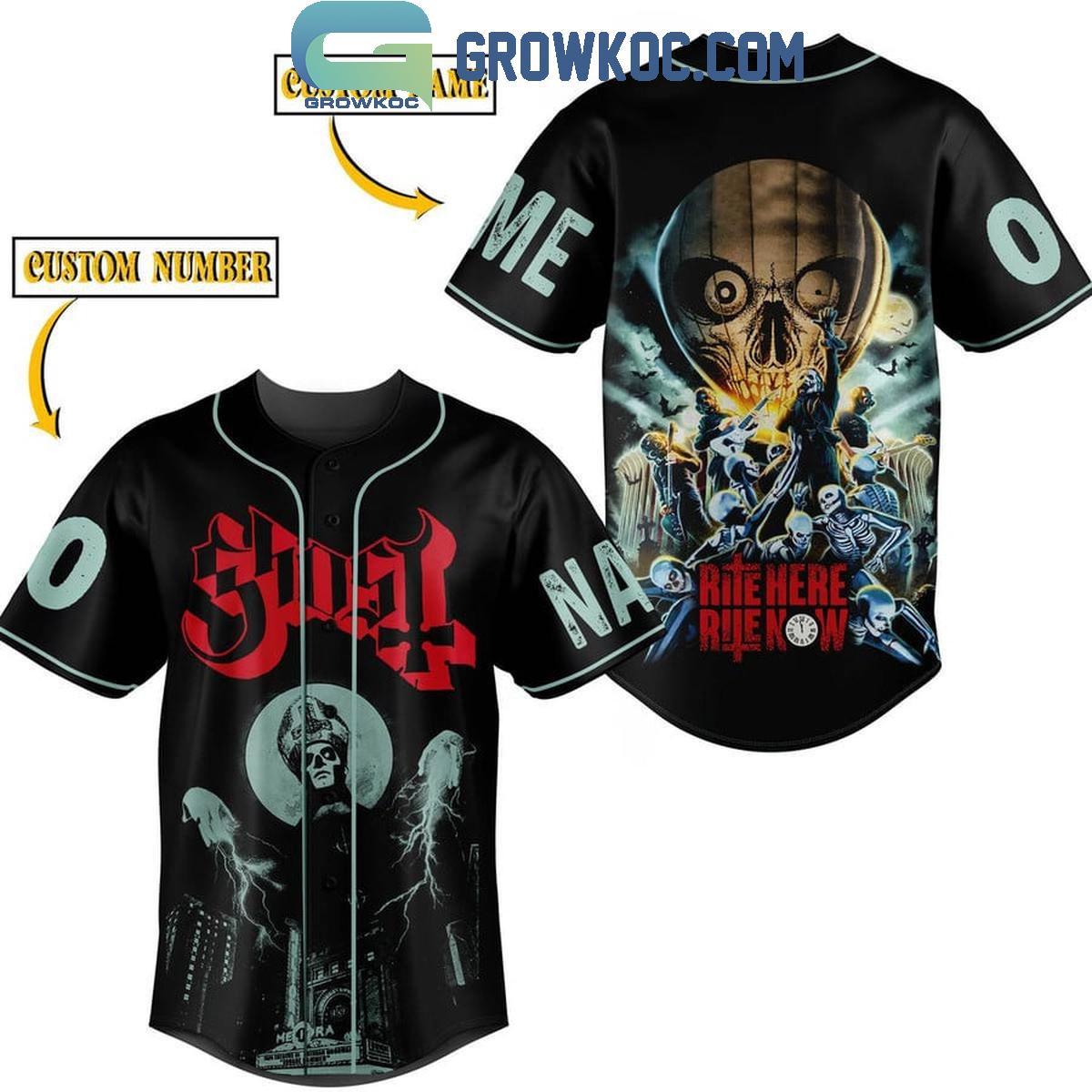 Ghost Rite Here Rite Now Personalized Baseball Jersey