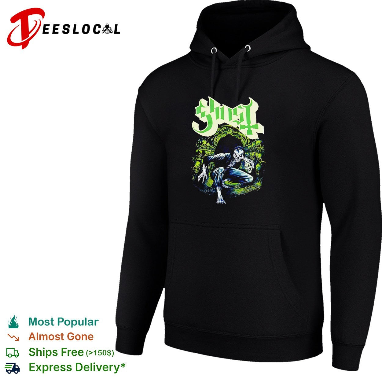Ghost band skeleton shirt