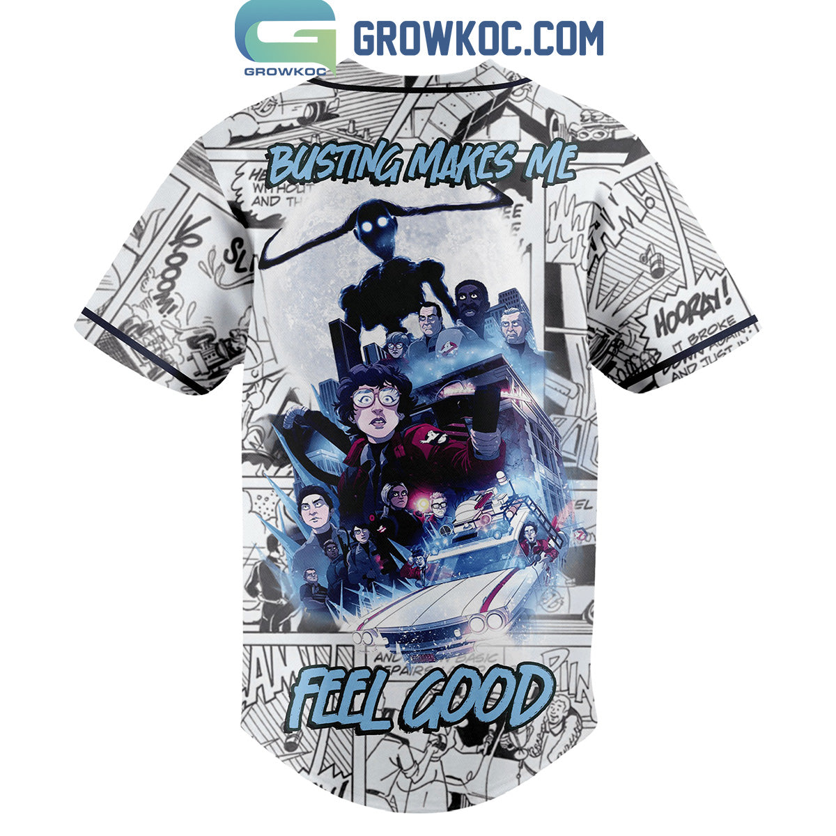 Ghostbusters Frozen Empire Busting Makes Me Feel Good Personalized Baseball Jersey