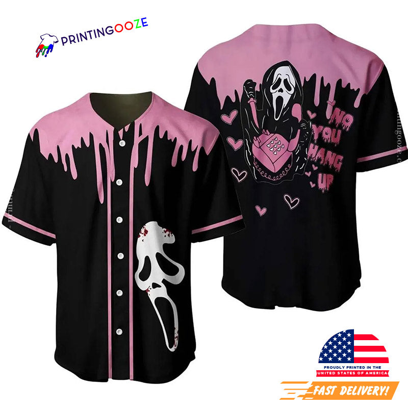 Ghostface No You Hang Up Halloween Baseball Jersey