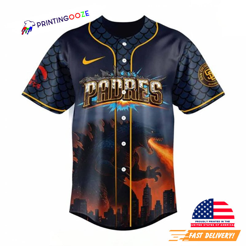 Godzilla San Diego Padres Baseball Jersey
