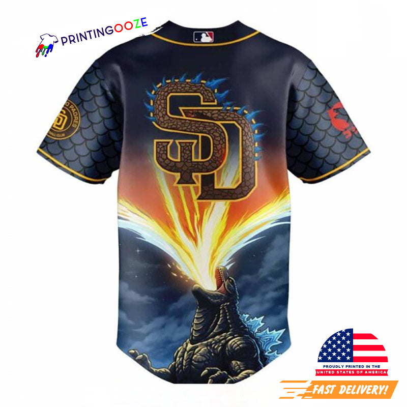Godzilla San Diego Padres Baseball Jersey