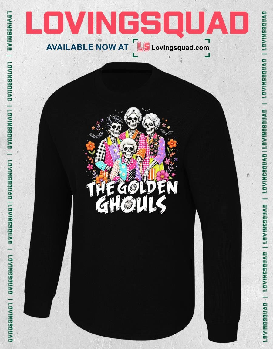 Golden Ghouls Skeleton Spooky Halloween Friends T-shirt