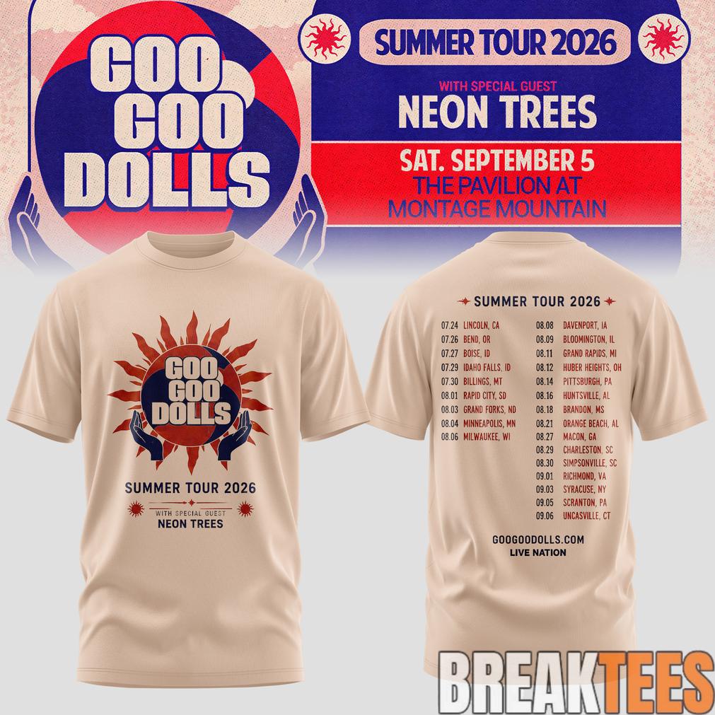 Goo Goo Dolls Summer 2026 North American Tour Limited T-Shirt