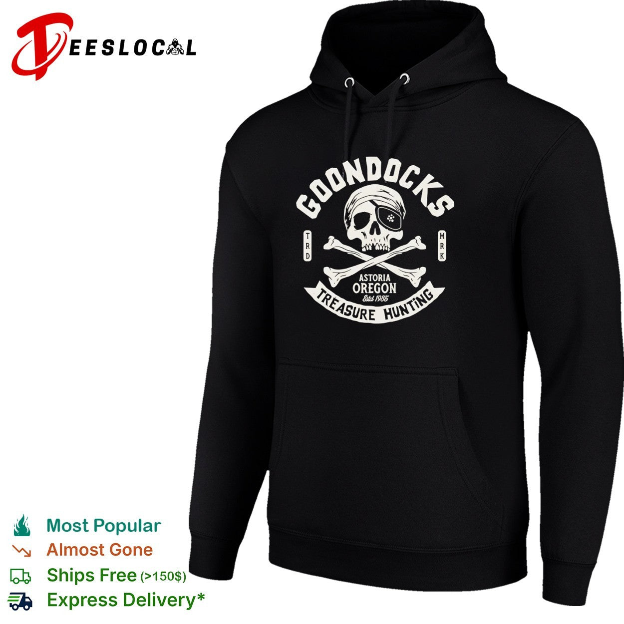 Goondocks Treasure Hunting The Goonies Astoria Oregon 1985 shirt