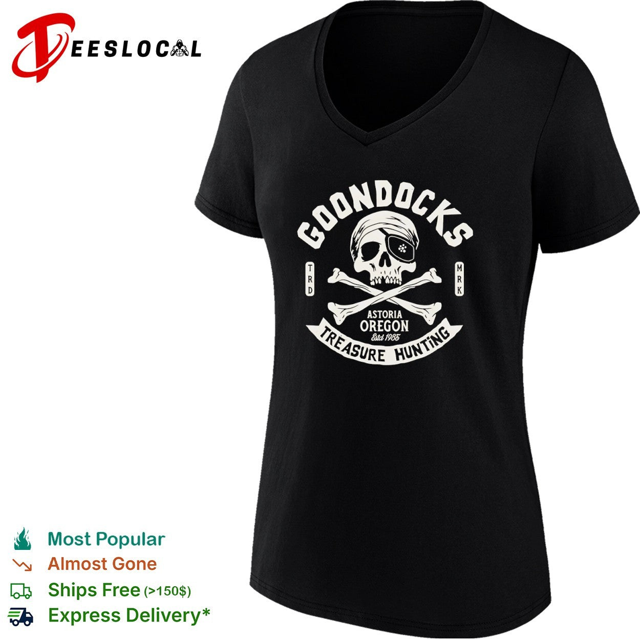 Goondocks Treasure Hunting The Goonies Astoria Oregon 1985 shirt
