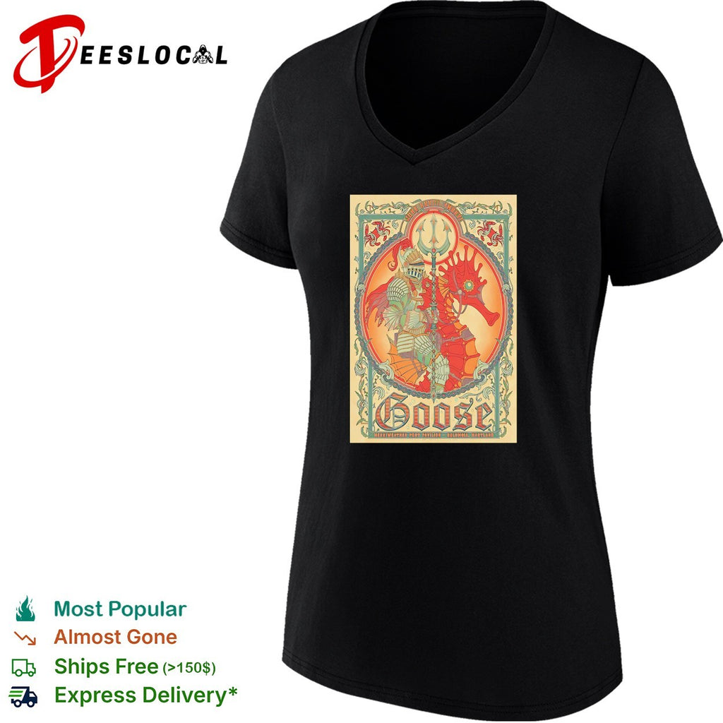 Goose band knight on seahorse poster shirt