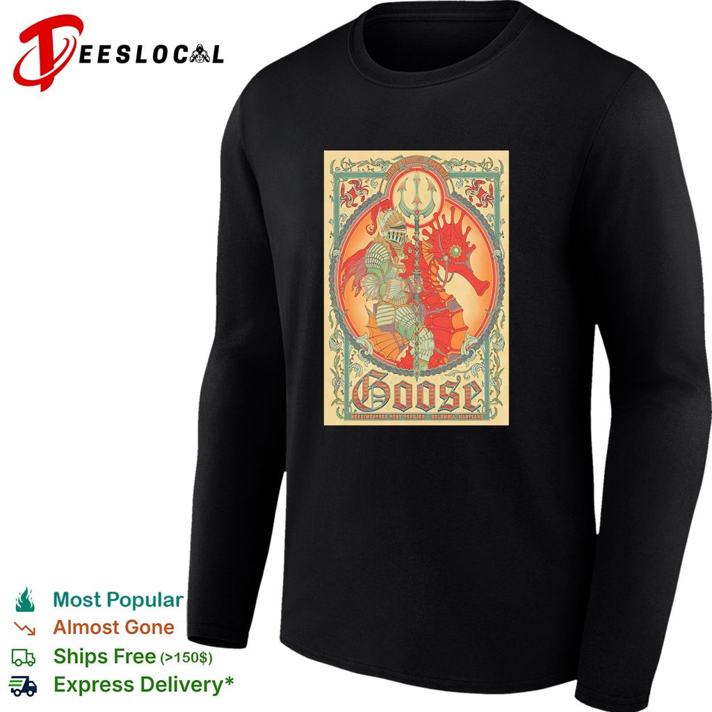 Goose band knight on seahorse poster shirt