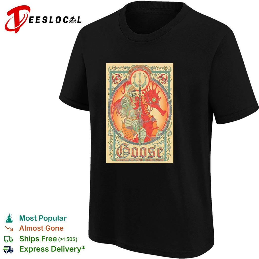 Goose band knight on seahorse poster shirt
