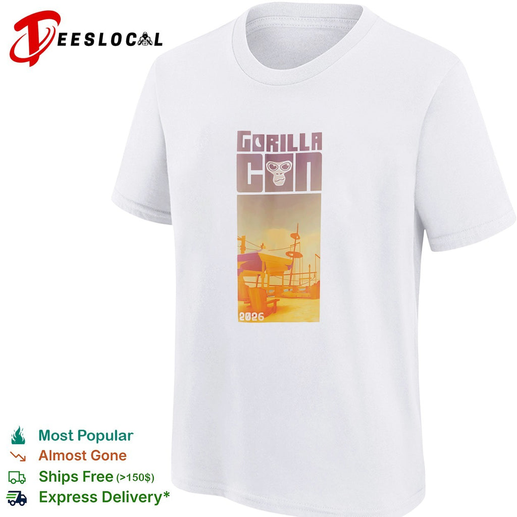 Gorilla con 2026 beach shirt