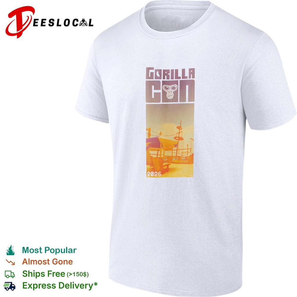 Gorilla con 2026 beach shirt