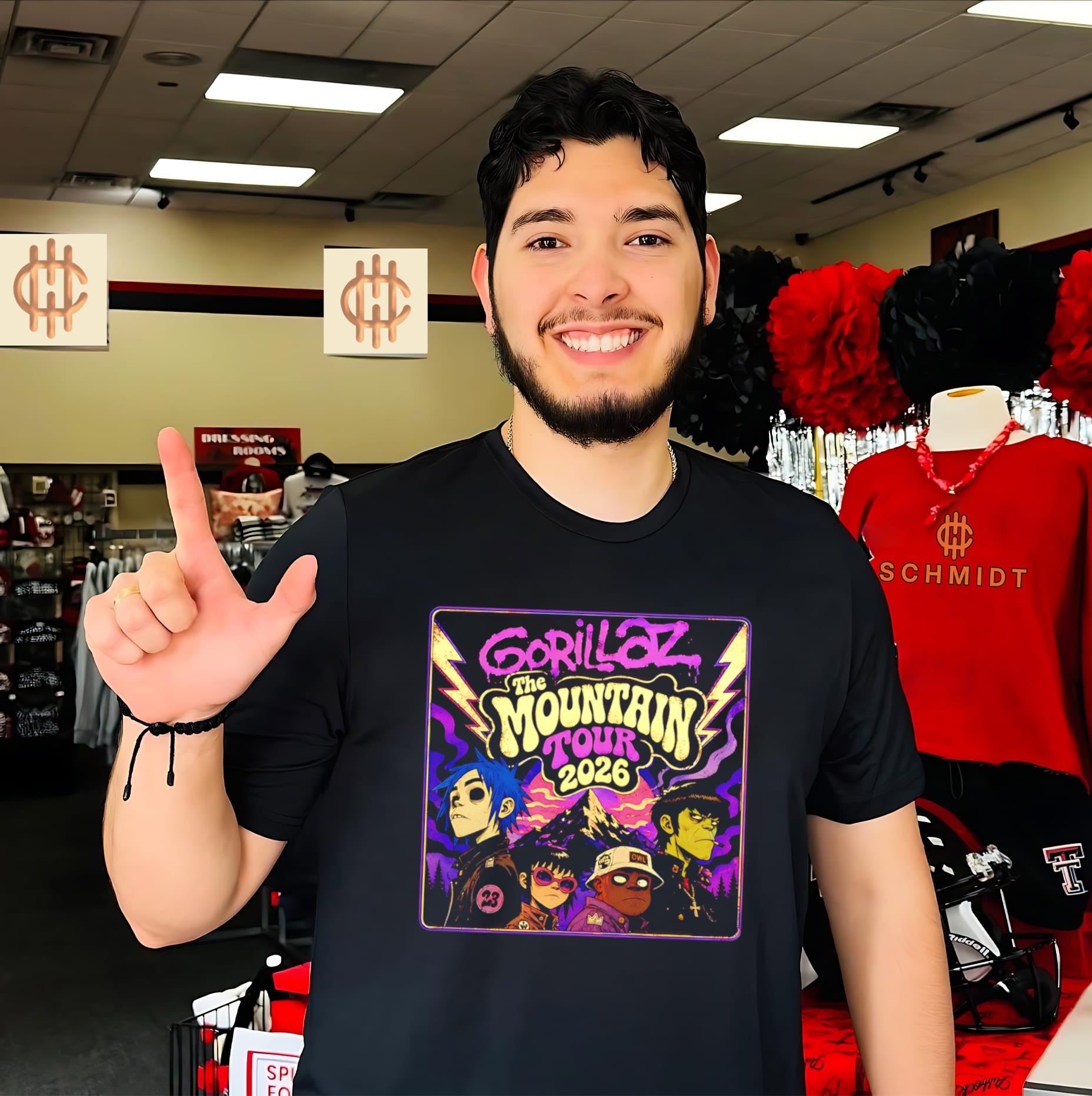 Gorillaz The Mountain Tour 2026 2D Murdoc Niccals shirt