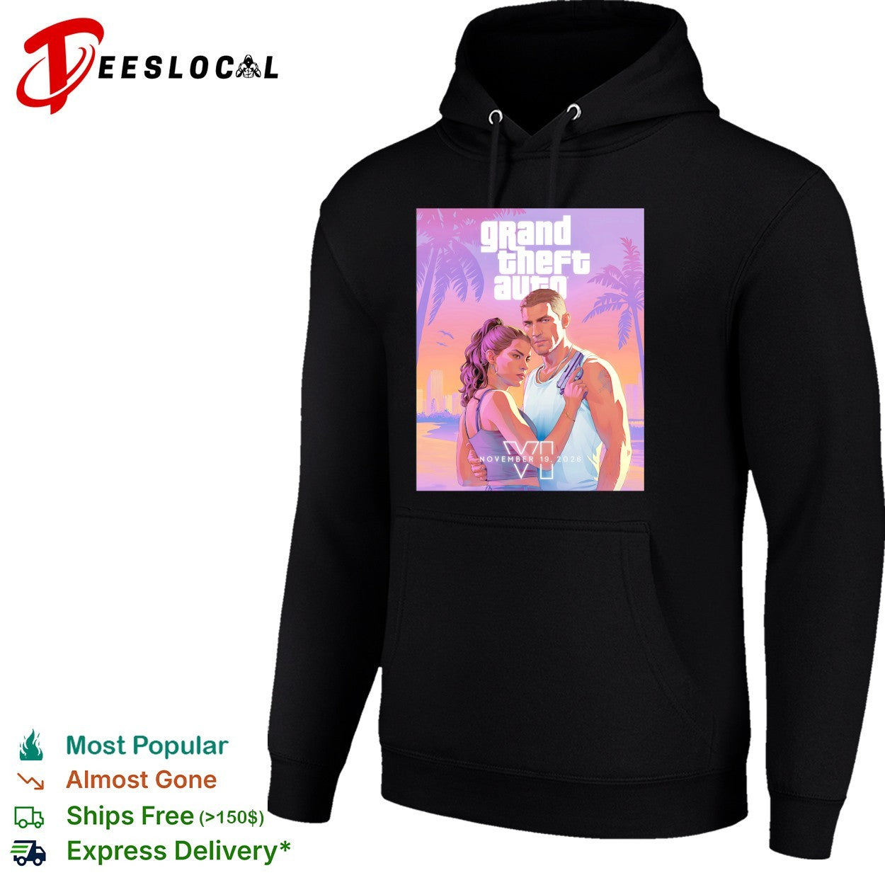 Grand Theft Auto 6 couple Vice City poster shirt