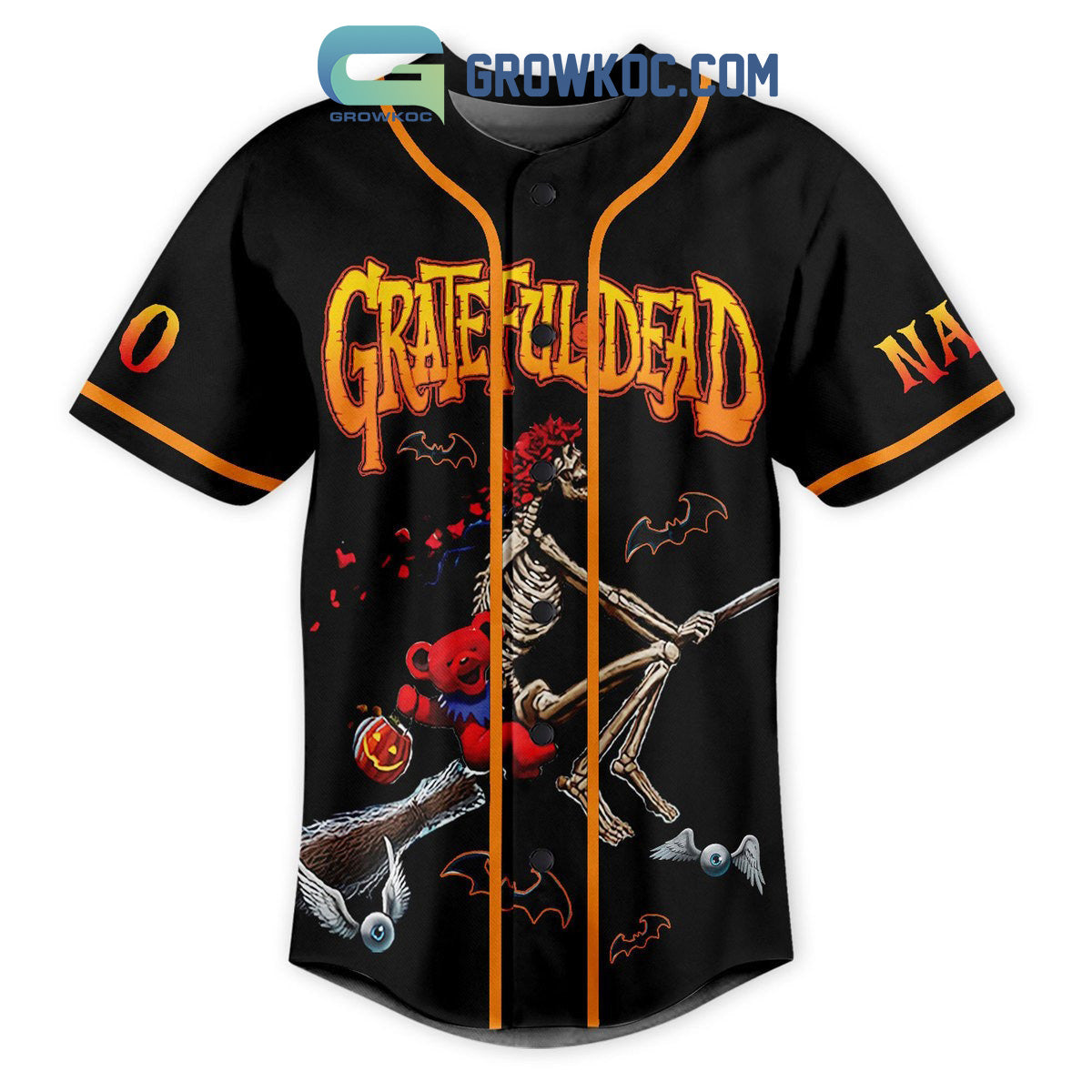 Grateful Dead A Friend Of The Devil Is A Friend Of Mine Personalized Baseball Jersey
