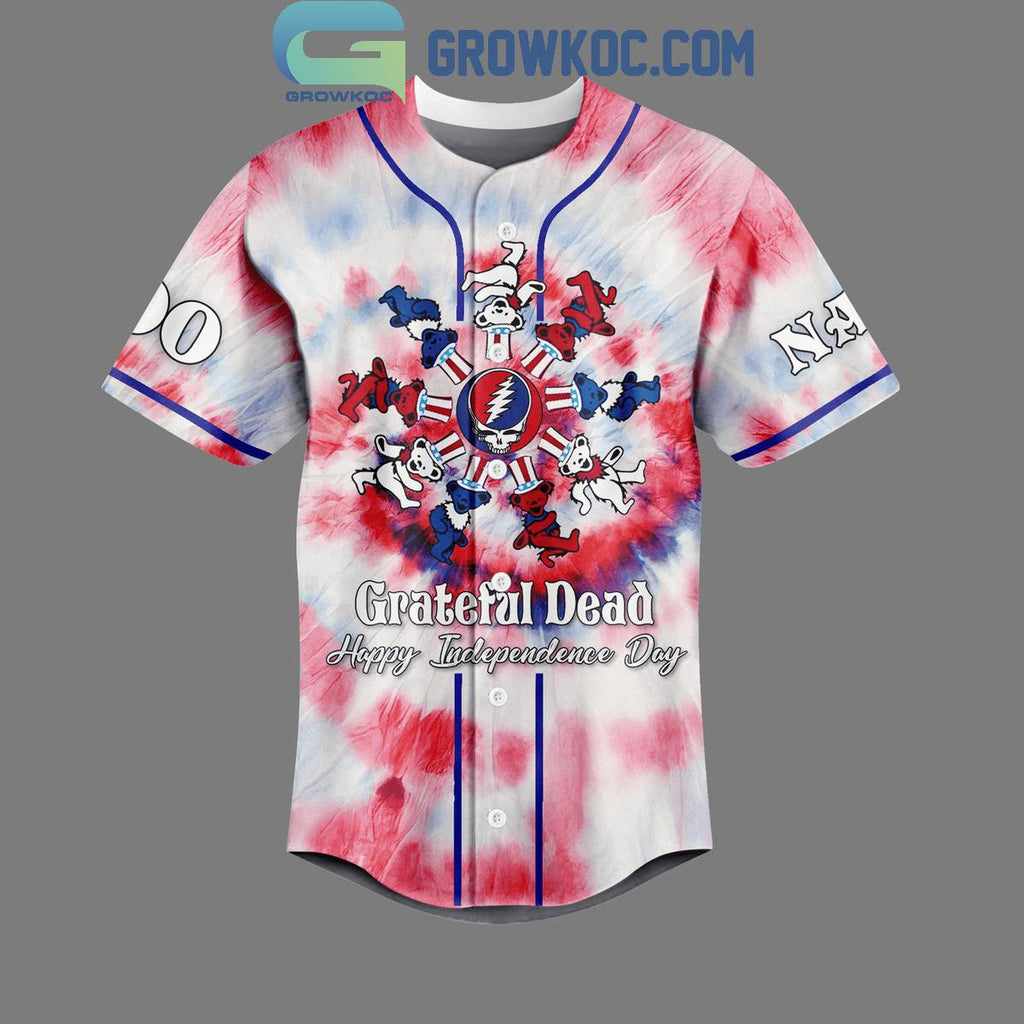 Grateful Dead Happy Independence Day Personalized Baseball Jersey