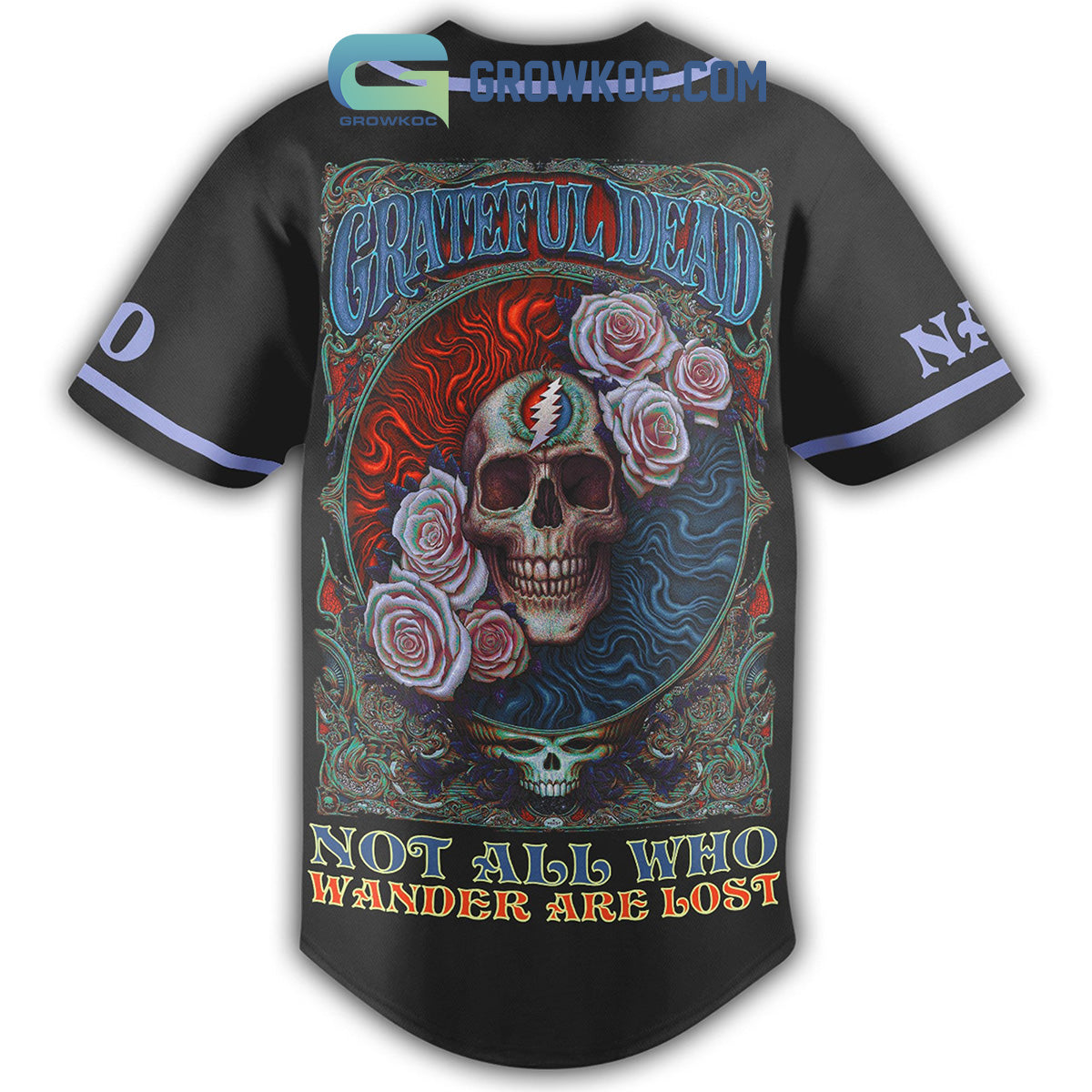 Grateful Dead Not All Who Wander Are Lost Fan Personalized Baseball Jersey