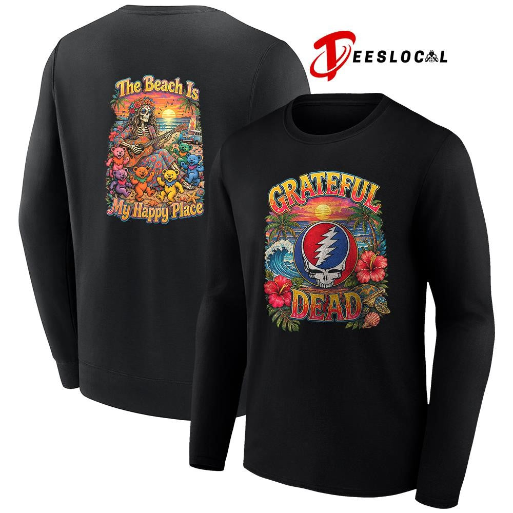 Grateful Dead the beach is my happy place shirt