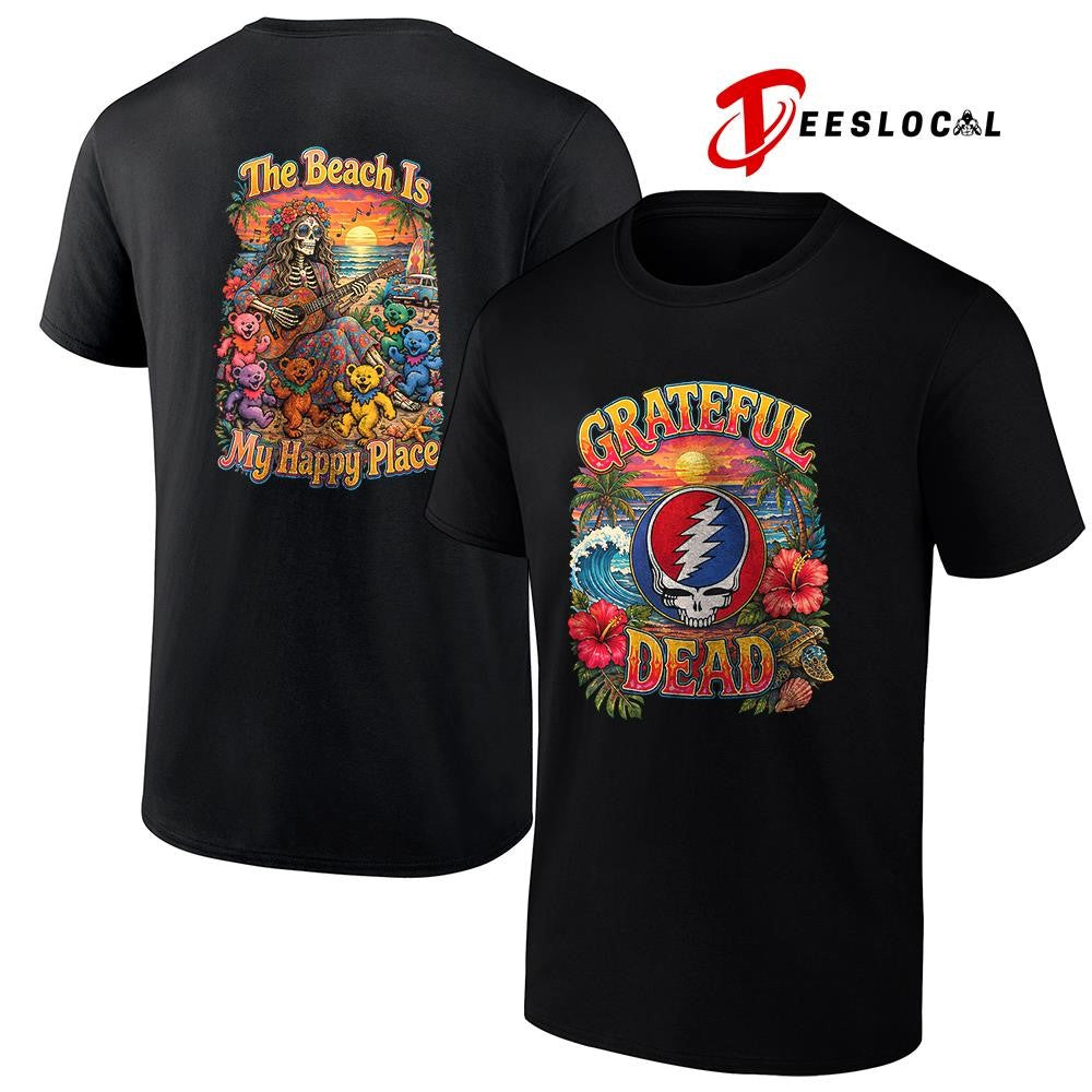 Grateful Dead the beach is my happy place shirt