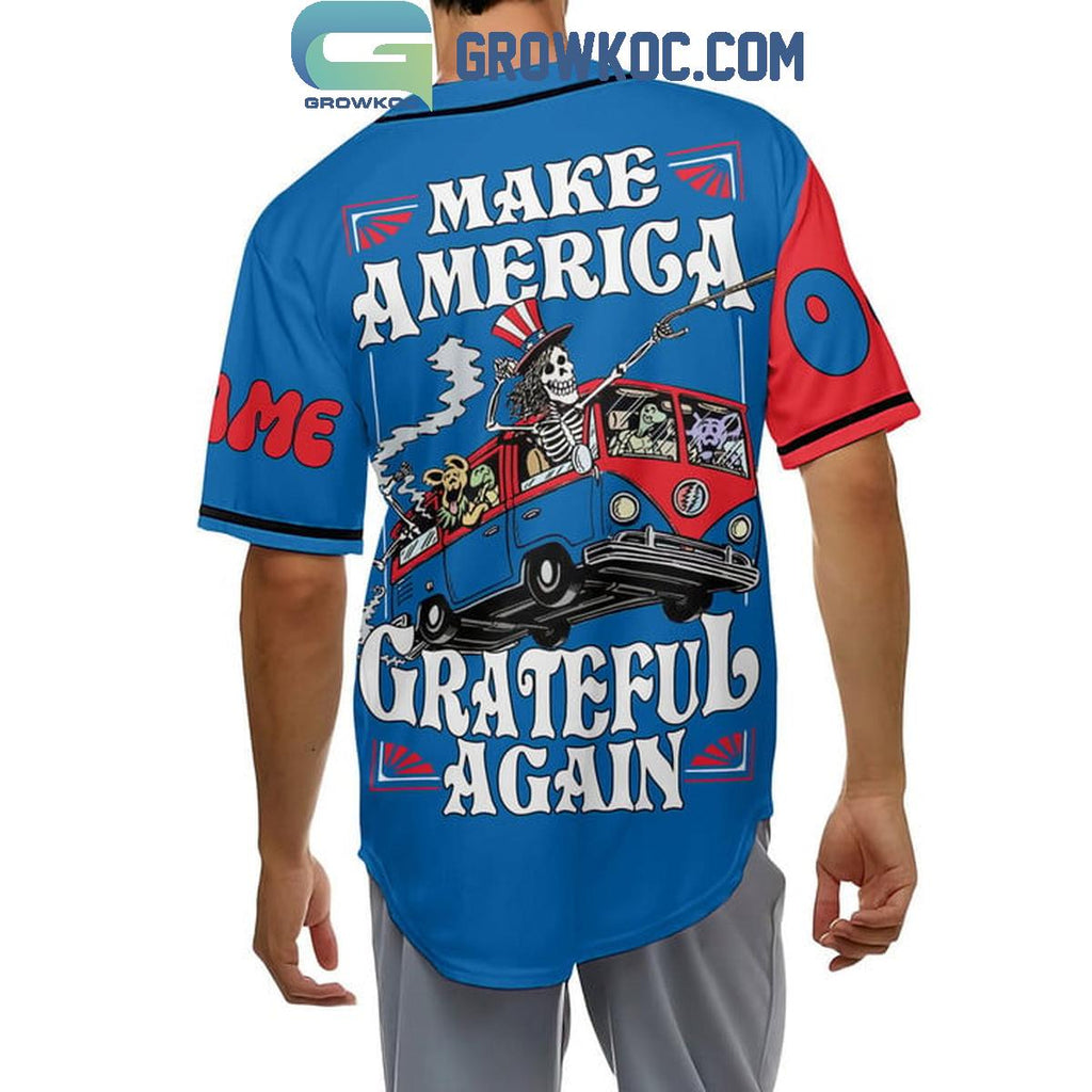 Grateful Dead Make America Grateful Again Personalized Baseball Jersey
