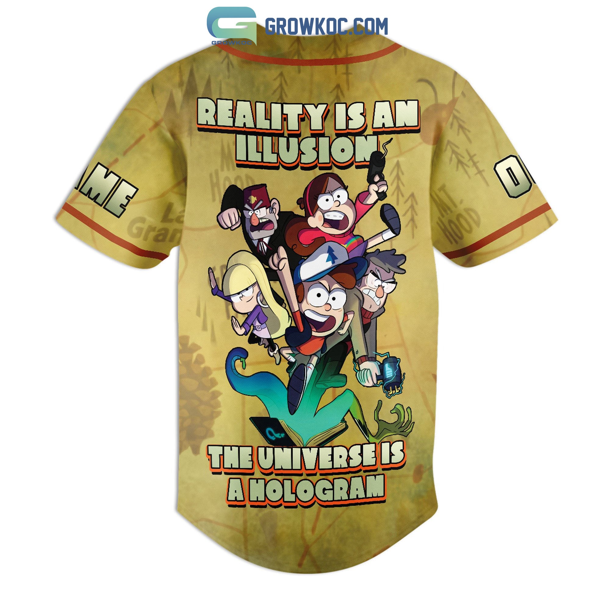 Gravity Falls Reality Is An Illusion The Universe Is A Hologram Personalized Baseball Jersey