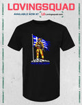 Greek Soldier Skeleton Flag This We Will Defend T-Shirt