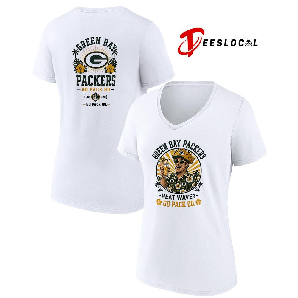 Green Bay Packers heat wave beach vibes mascot shirt