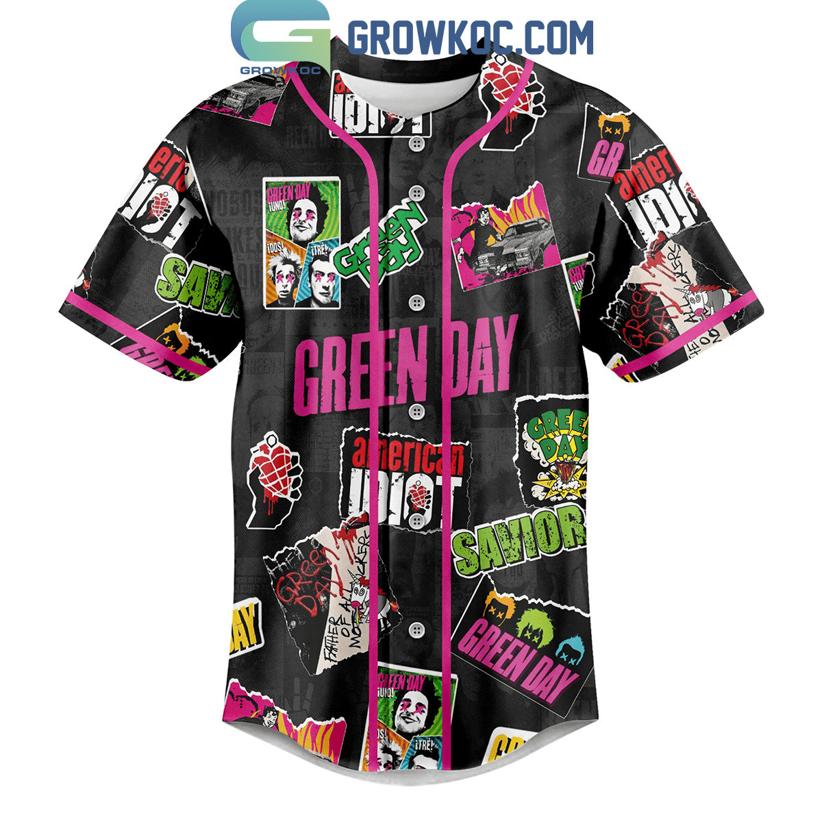 Green Day American Idiot Savior Personalized Baseball Jersey