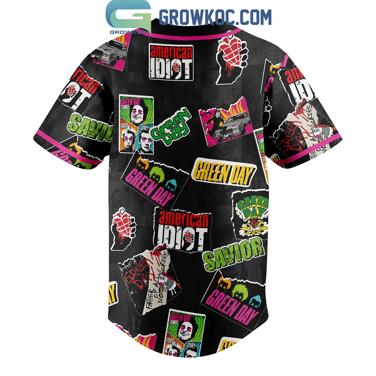 Green Day American Idiot Savior Personalized Baseball Jersey