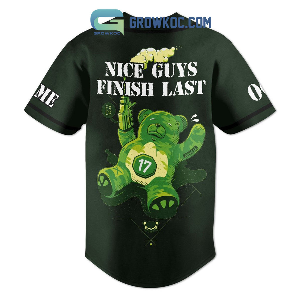 Green Day Nice Guys Finish Last Personalized Baseball Jersey