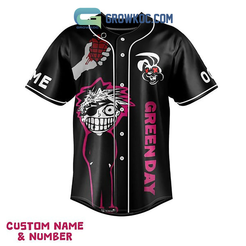 Green Day One-Eyed Bastard Personalized Baseball Jersey
