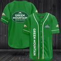 FASHION Green Mountain Coffee Roasters Baseball Jerseys Botton Shirt