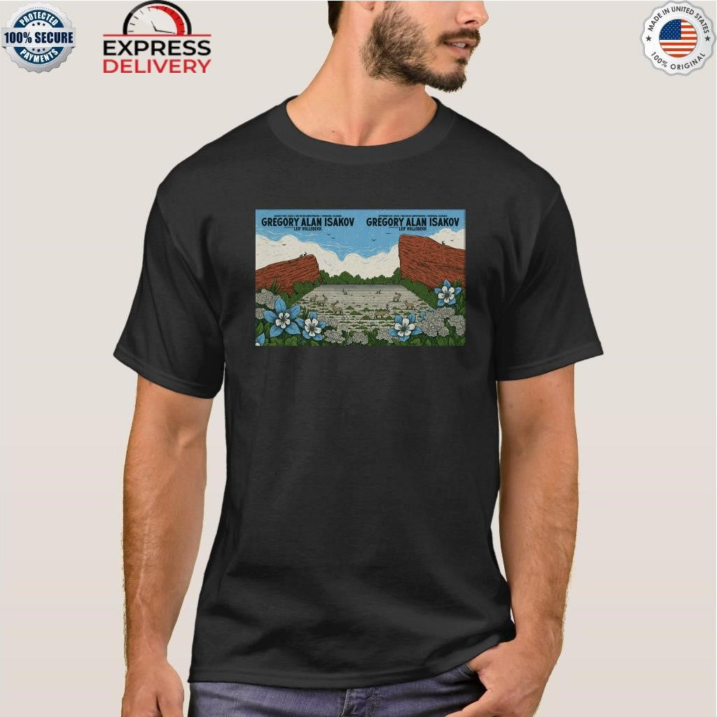 Gregory Alan Isakov At Red Rocks Amphitheatre On Aug 31-Sept 1 2025 Shirt