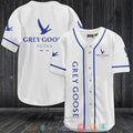 Grey Goose Vodka white blue Baseball shirt