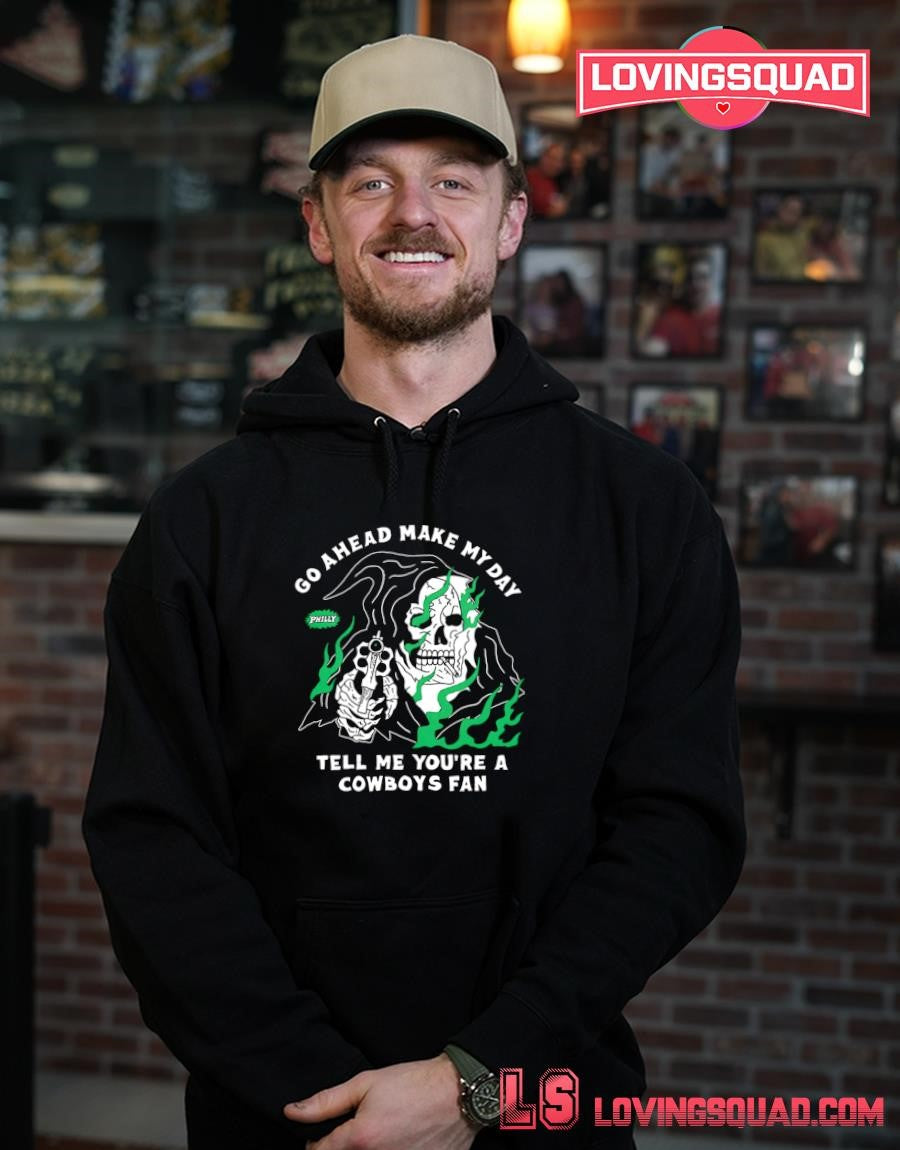 Grim Reaper Go Ahead Makemy Day Telll Me You’re A Cowboy Fan T-shirt