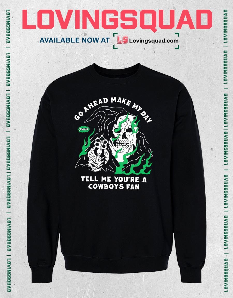 Grim Reaper Go Ahead Makemy Day Telll Me You’re A Cowboy Fan T-shirt